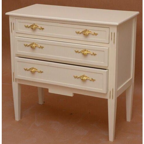 Italian Ivory Hand Painted Chest of Drawers For Sale - Image 4 of 4