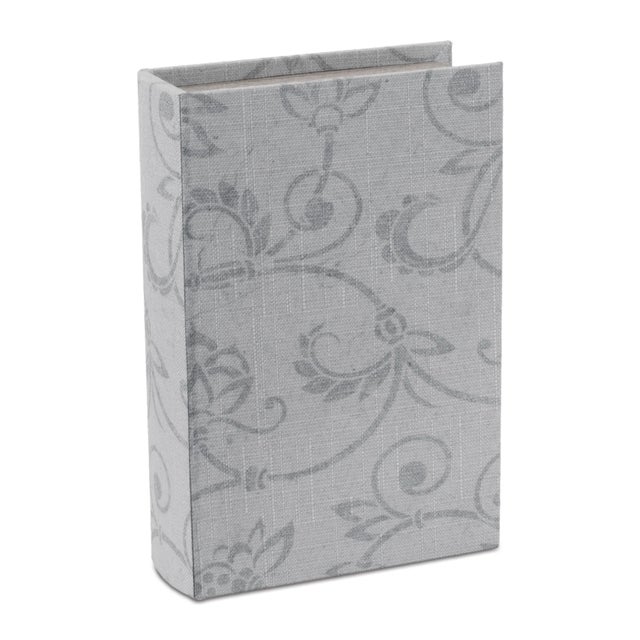 Wood Patterned Decorative Book Box (Set of 2) For Sale - Image 7 of 9