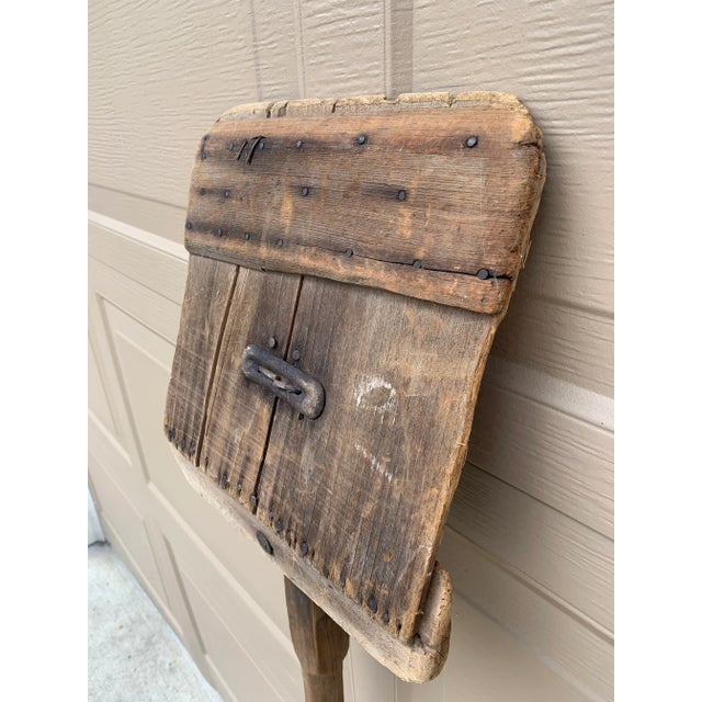 Antique 19th Century Hand Made Wooden Grain Shovel For Sale - Image 10 of 10
