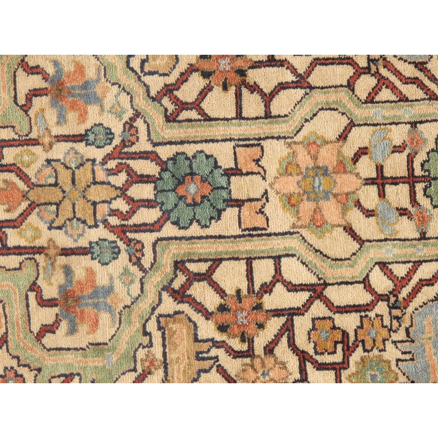 Pasargad DC Fine Hand Knotted Persian Heriz Design Round Rug For Sale In Washington DC - Image 6 of 6