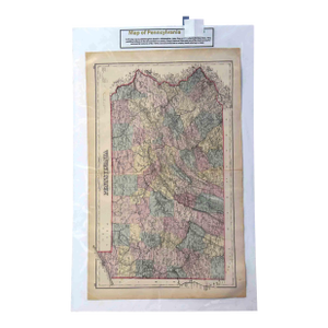 Antique 1870s g.w. Gray & Son Map of Pennsylvania (32 X 20")"