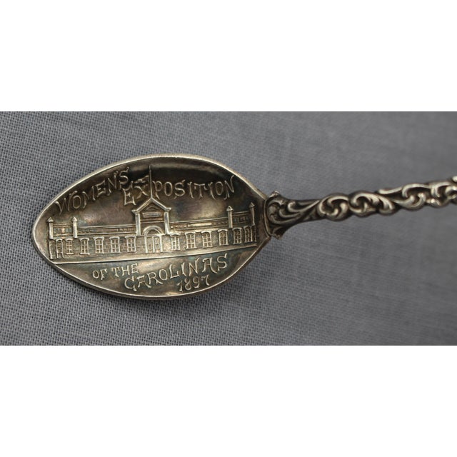 American Sterling Silver Souvenir Spoon for the 1897 Women's Exposition of the Carolinas For Sale - Image 3 of 4