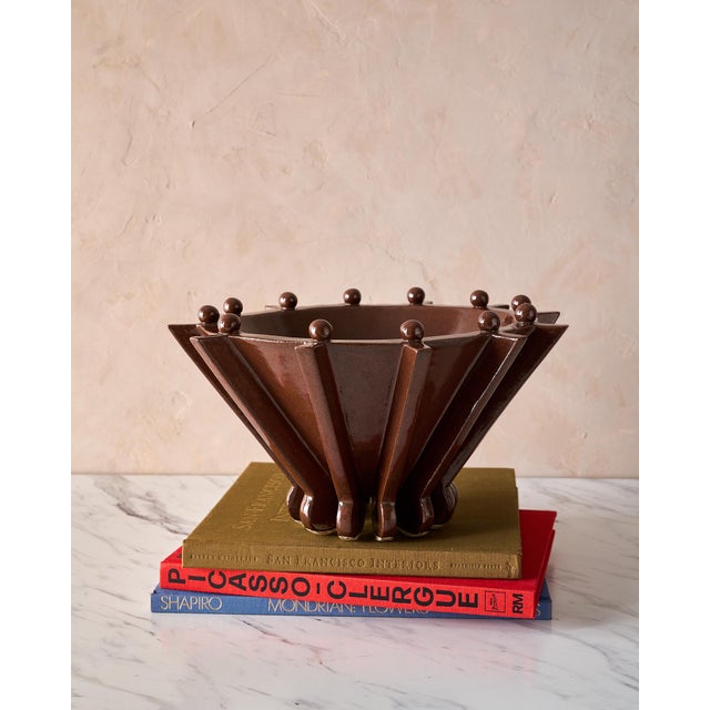 "Vessel No. Ii" Handmade Sculptural Stoneware Bowl by Devin Wilde for Lawson Fenning in Iron For Sale In Baltimore - Image 6 of 7