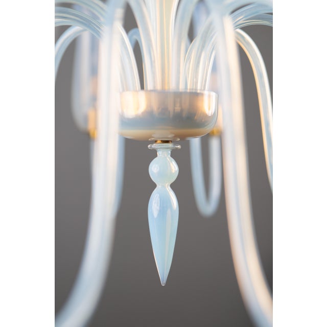 Art Deco Murano Glass Chandelier by Flavio Poli for Seguso Vetri d'Arte, 1950s For Sale - Image 12 of 14