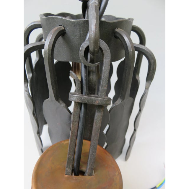 Wrought Iron and Copper Ceiling Lights, 1970s, Set of 2 For Sale - Image 15 of 17
