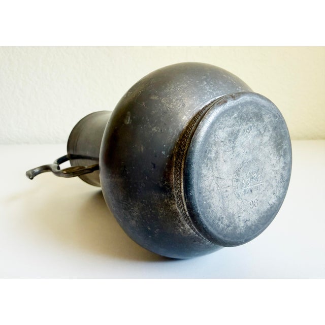 Art Deco Pewter Vase With Greyhound Handles For Sale - Image 11 of 11