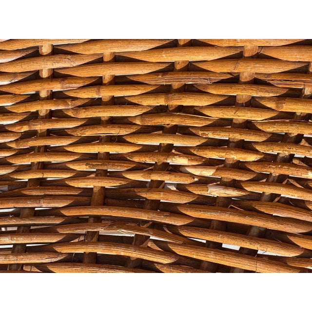 1960s in the Manner of John Risley Braided Woven Rattan Duyan Lounge Chairs - Set of 2 For Sale - Image 10 of 10