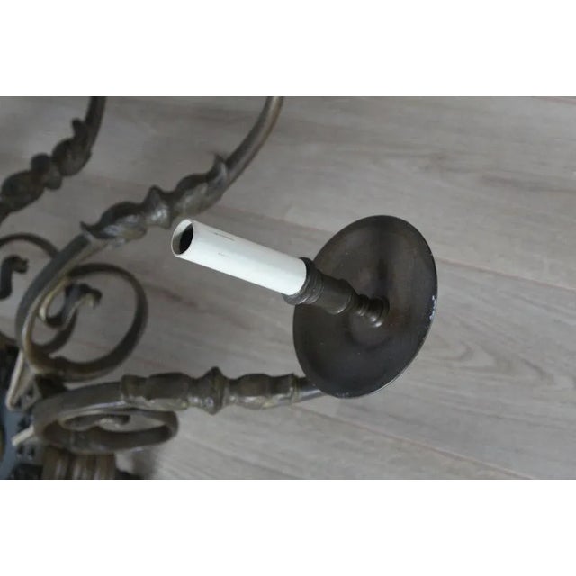 Antique Church Chandelier in Bronze, 1600s For Sale - Image 4 of 9