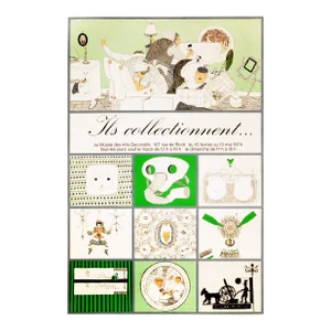 1974 Original French Exhibition Poster, Lls Collectionnent, Musee Des Arts Decoratifs