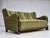 1960s, Danish 3-seater sofa. Furniture velour, carved oak wood, brass springs in the seat. Original very good condition:...