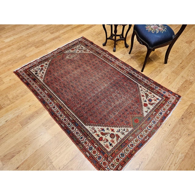 Vintage Persian Malayer Area Rug, Wool Pile, Allover Paisley Design, 1920s For Sale - Image 12 of 12