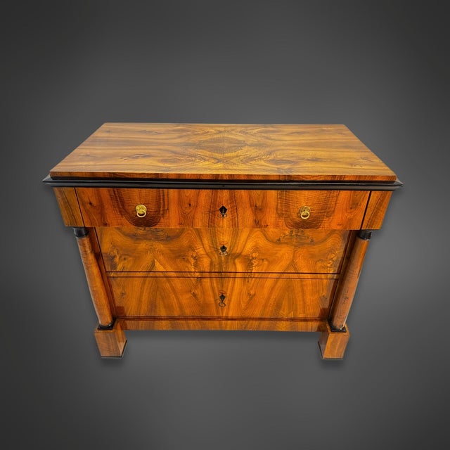 Brown Biedermeier Writing Desk in Walnut, 1820 For Sale - Image 8 of 18
