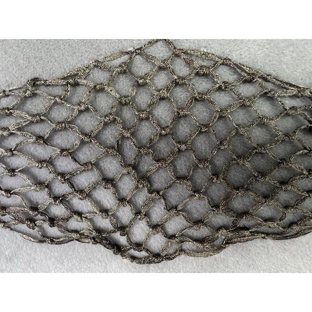 Melissa Levinson Pair of Custom Gray Mohair & Metallic Lace Pillows For Sale - Image 4 of 6