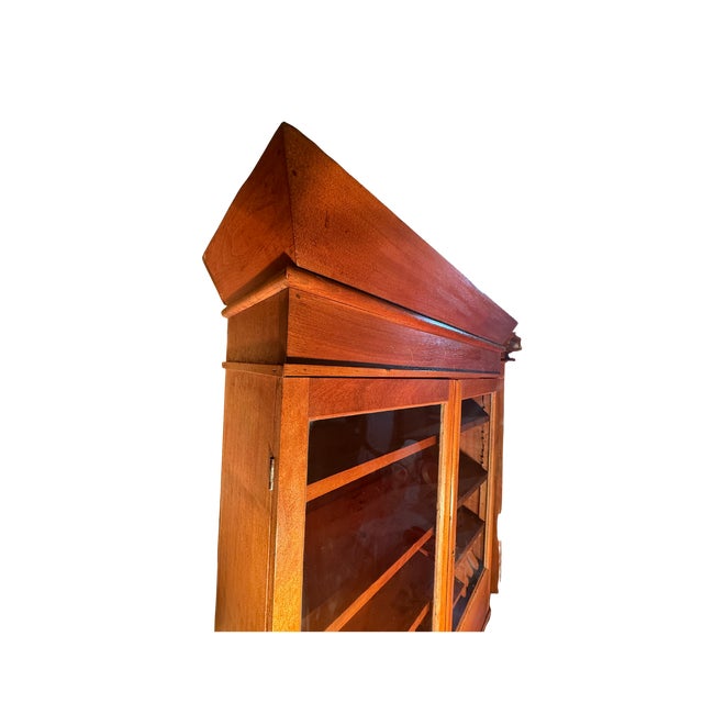 Brown Antique Desk W/Bookcase in Solid Cherrywood Circa 1830 For Sale - Image 8 of 13