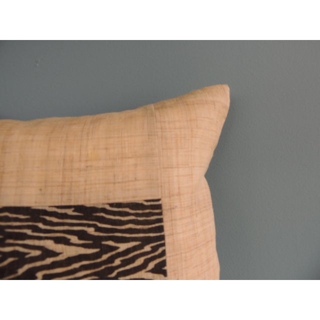 Raw Silk Square Decorative Asian Pillow For Sale - Image 4 of 4