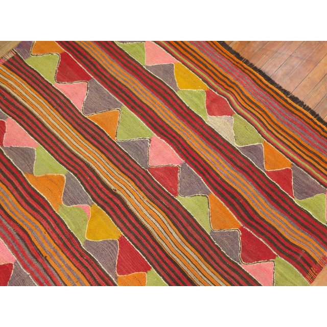 Boho Colorful 20th Century Turkish Kilim For Sale - Image 18 of 18