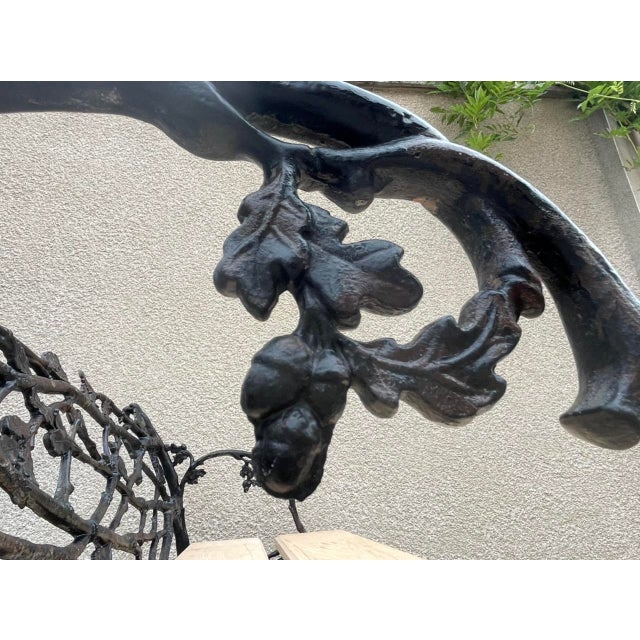 Bench in Cast Iron with Decor of Branches and Snakes, 1900 For Sale - Image 11 of 18