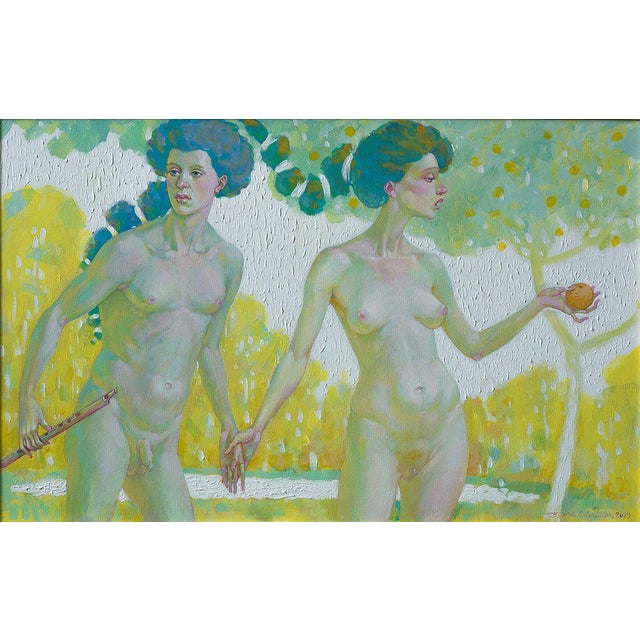 Acrylic Painting in Eden Nicolay Vydcovsky For Sale