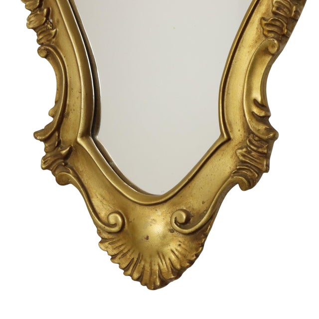 French Baroque Gold-Leaf Gilded Mirror with Crest For Sale - Image 13 of 15