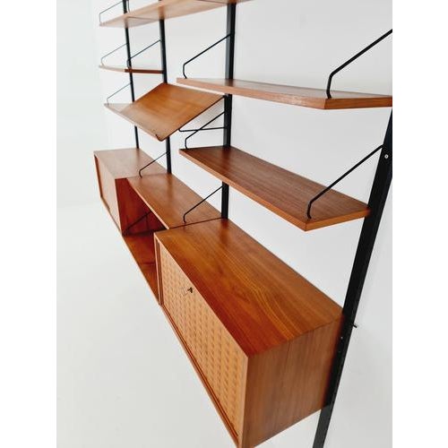 Large Mid-Century Modern Danish Teak Wall Unit by Poul Cadovius for Cado, Denmark, 1960s For Sale - Image 10 of 18