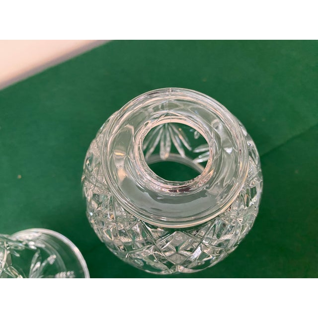 Transparent 1980s Lead Crystal Votive Candle Shades - a Pair For Sale - Image 8 of 9
