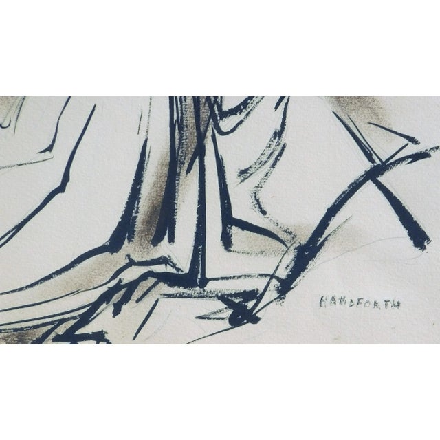 VIntage original mixed media by noted artist, Thomas Handforth. Image size 18 x 24, signed lower right, good condition...