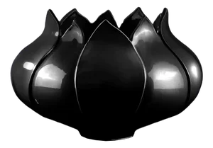 Italian Ceramic Tulip Vase Basso with Black from VGnewtrend