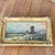 Impressionist Antique Gold Ornate Frame With Oil on Canvas "Windmill at Dusk" For Sale - Image 3 of 10
