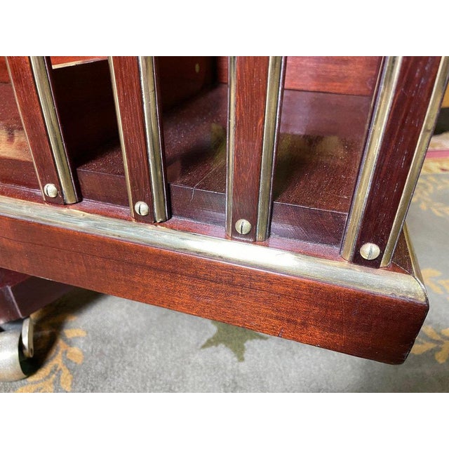 Rotating Library in Mahogany from Terquem Paris For Sale - Image 9 of 10