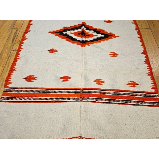 Textile Late 20th Century Mexican Serape Rug For Sale - Image 7 of 11