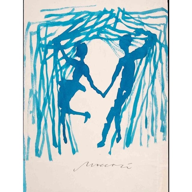 Study for Festival di Spoleto is a Watercolor Sketch realized by Mino Maccari (1924-1989) in 1950s. Hand-signed on the...