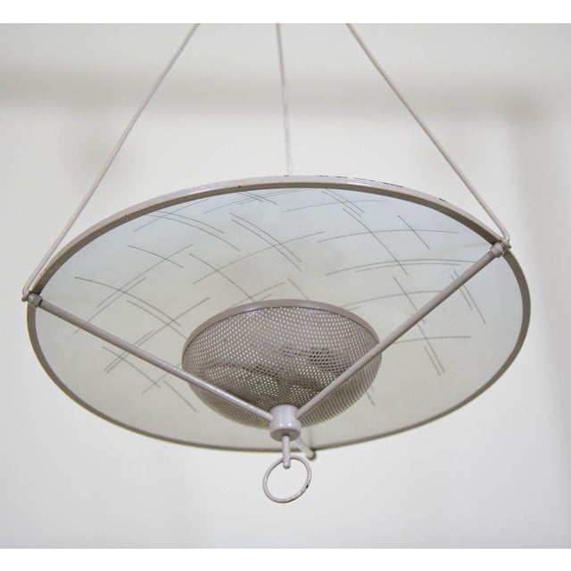 1960s Metal and Glass Pendant Lamp, 1960s For Sale - Image 5 of 8