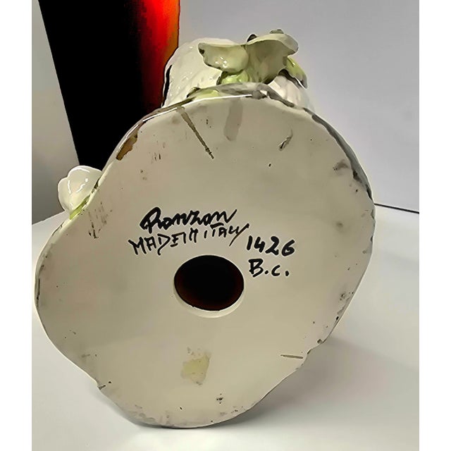 Vintage White Porcelain Owl by Ronzan From Italy ,Signed. For Sale - Image 11 of 12