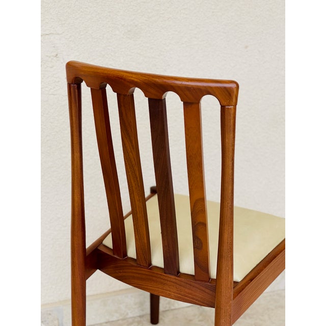 Beige Scandinavian Chair in Walnut and Leather, 1960s For Sale - Image 8 of 10