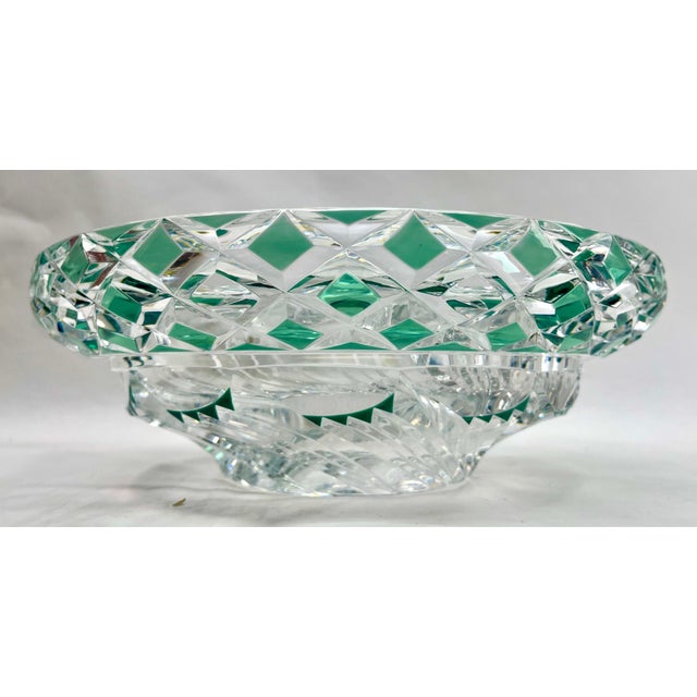 Glass Crystal Centerpiece from Val Saint Lambert, 1950 For Sale - Image 7 of 14