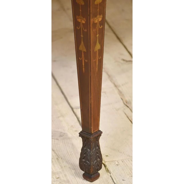 Sheraton Revival Marquetry Inlaid Cylinder Desk For Sale - Image 10 of 18