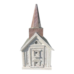Colossal Handmade Folk Art Church Birdhouse