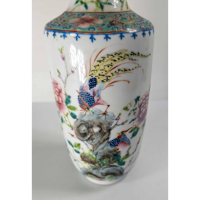 Early 20th Century Chinese Chinoiserie Famille Rose Vase, Late Qing or Republic Period For Sale - Image 16 of 18