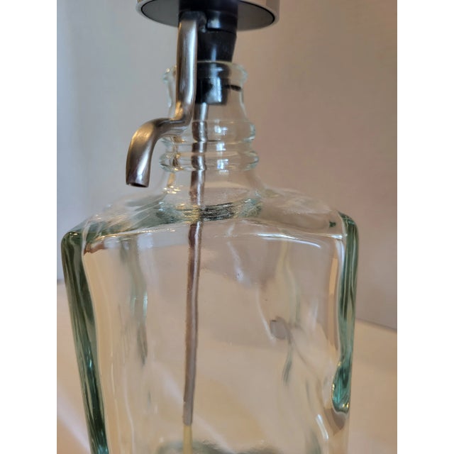 Vintage Glass Pump Bourbon Decanter For Sale - Image 4 of 7