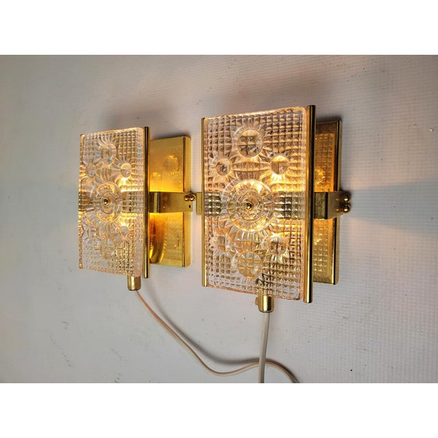 Gold Vintage Wall Lamp by Carl Fagerlund for Orrefors, 1960s For Sale - Image 8 of 14