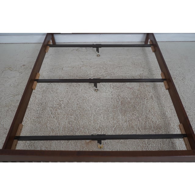 Brown Stickley Mission Cherry Queen Size Spindle Bed For Sale - Image 8 of 16