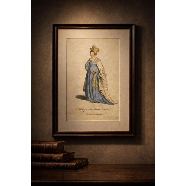 Blue Jefferys, Thessalonian Bride Costume, Engraving, 1749 For Sale - Image 8 of 9