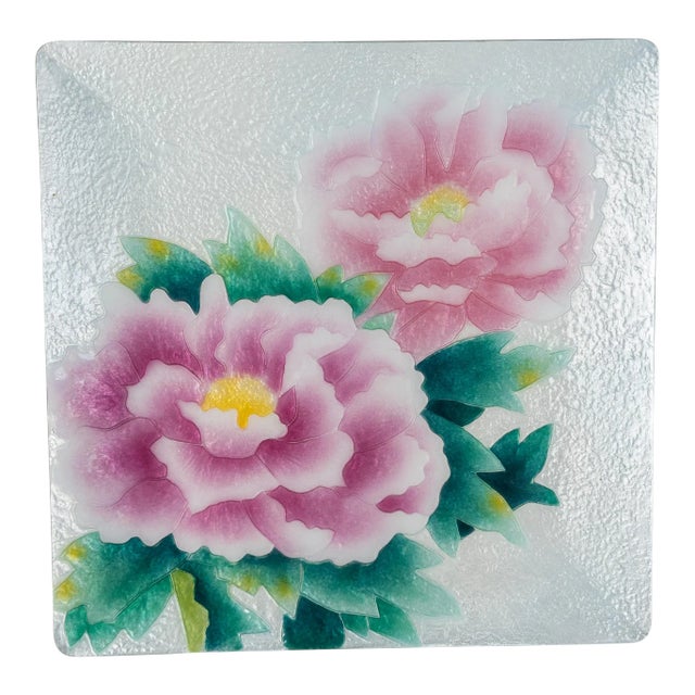 Mid-Century Japanese Enamel Plate by Ando Cloisonne For Sale