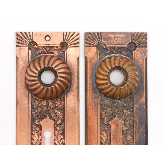 These door plates were manufactured by Corbin in 1895. The coordinating knob was named 'Fanciful Beast'. It is part of the...