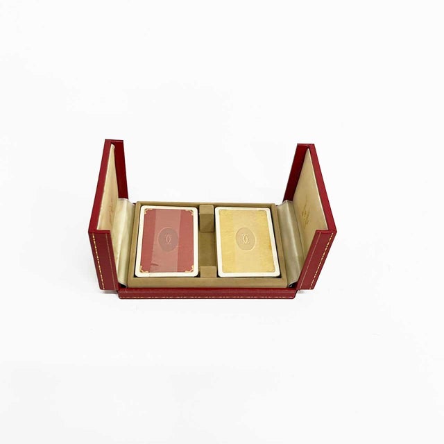 Cartier les must de Cartier ボックスメモパッド Lot 231 | VINTAGE LES MUST DE CARTIER PLAYING CARD SET IOB