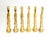 Mid Century Florentine Gold Gilt Canapé / Hors d'Oeuvres Forks – Set of 6 in Original Box – Hollywood Regency / Italian Provincial For Sale - Image 10 of 11