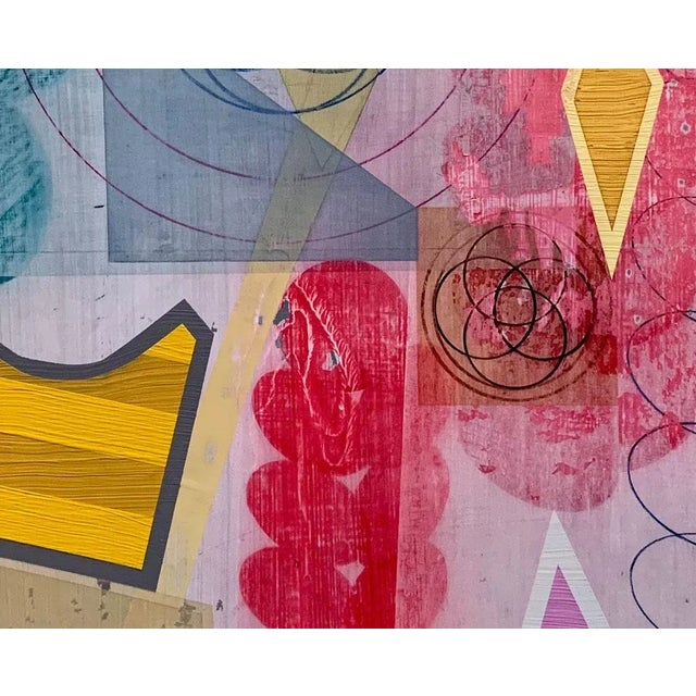 Abstract Contemporary Abstract Mixed Media on Paper Painting "Iterations (Jewels)" by Michael Barringer For Sale - Image 3 of 4