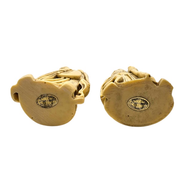 Action-Lobeco Italian Resin Figurine Pair, Asian Man and Woman, 7-Inch For Sale - Image 14 of 14