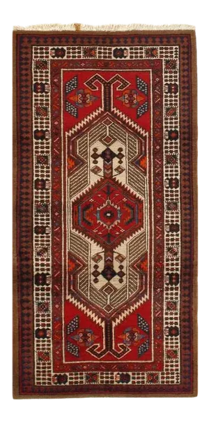 Pasargad Red Persian Hand Knotted Serab Rug- 3′ × 4′9″