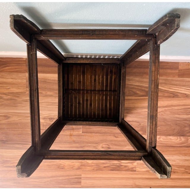 Brown Mid-20th C. Asian Bamboo Pedestal Plant Stand – Chinoiserie / British Colonial For Sale - Image 8 of 9